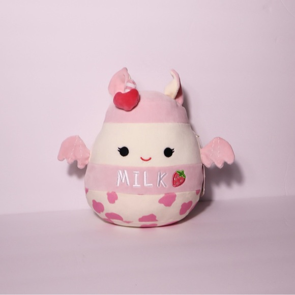 Custom Strawberry Milk Bat Squishmallow Animal Plush Toy - Picture 1 of 6